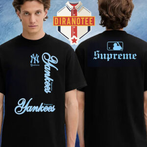 Supreme Winter 2025 X New York Yankee MLB Two Sided Unisex T-Shirt