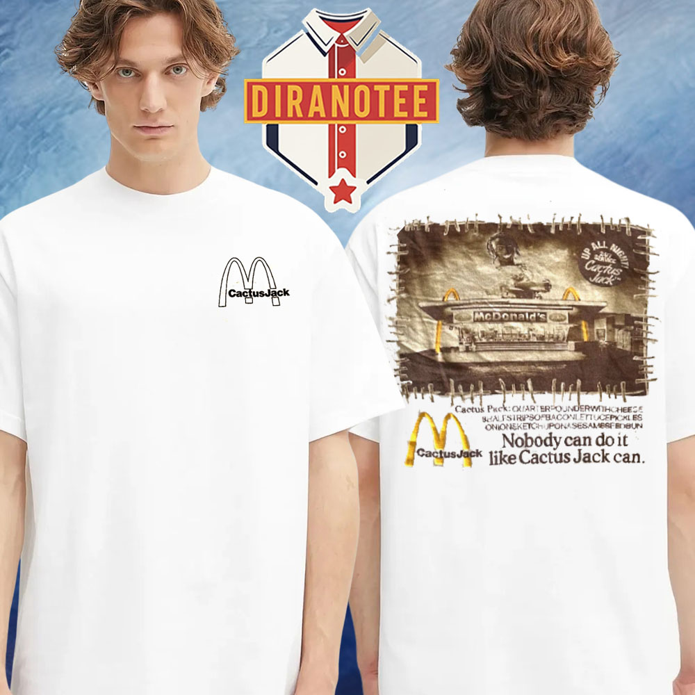 Travis Scott Cactus Jack X McDonald’s Vintage Action Nobody Can Do It Like Cactus Jack Can Two Sided Unisex T-Shirt Travis Scott Cactus Jack X McDonald’s Vintage Action Nobody Can Do It Like Cactus Jack Can Two Sided Unisex T-Shirt