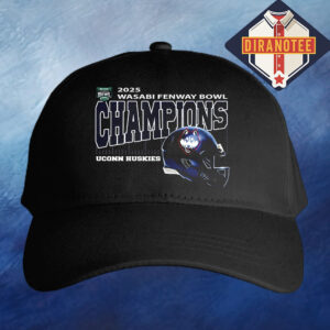 UConn Huskies Football Are 2025 Wasabi Fenway Bowl Champions Helmet Classic Cap Hat Snapback