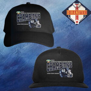 Utah State Aggies Football Are 2025 Famous Idaho Potato Bowl Champions Helmet At Albertsons Stadium In Boise Idaho On December 22 2025 Classic Cap Hat Snapback