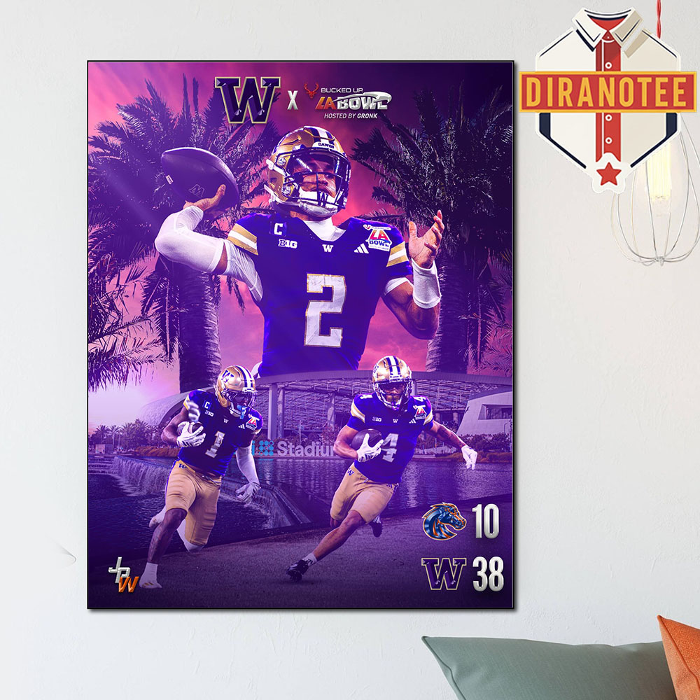 Washington Huskies Foolball Are 2025 Bucked Up LA Bowl Champions Home Decor Poster Canvas Washington Huskies Foolball Are 2025 Bucked Up LA Bowl Champions Home Decor Poster Canvas
