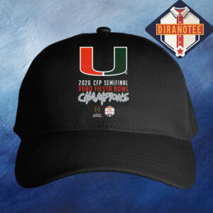 2026 CFP Semifinal Vrbo Fiesta Bowl Champions Are Miami Hurricanes Football Classic Ca[ Hat Snapback