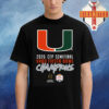 Miami Hurricanes Football Are The Fiesta Bowl 2026 Champions NCAA Football FBS 1 Belt 2 Ass Two Sided Unisex T-Shirt