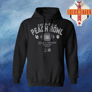 2026 Chick-fil-A Peach Bowl 2 Team Oregon Vs Indiana Unisex Hoodie
