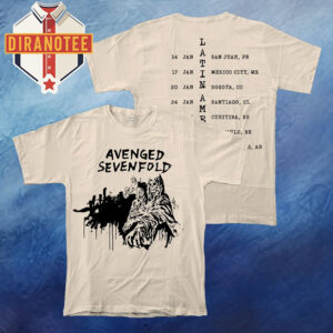 Avenged Sevenfold Latin America Tour 2026 Schedule Two Sided Unisex T-Shirt