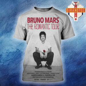 Bruno Mars The Romantic Tour 2026 In North America Eupore And UK All Over Print Shirt
