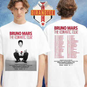 Bruno Mars The Romantic Tour 2026 In North America Eupore And UK Schedule Two Sided Unisex T-Shirt