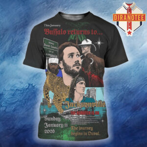Buffalo Bills Vs Jacksonville Jaguars Matchup On January 11 2026 The Journey Begins In Duval NFL All Over Print Shirt