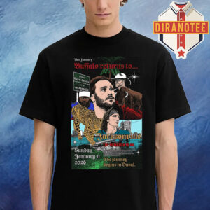 Buffalo Bills Vs Jacksonville Jaguars Matchup On January 11 2026 The Journey Begins In Duval NFL Unisex T-Shirt