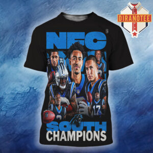 Carolina Panther Are NFC South Champions 2026 All Over Print Shirt