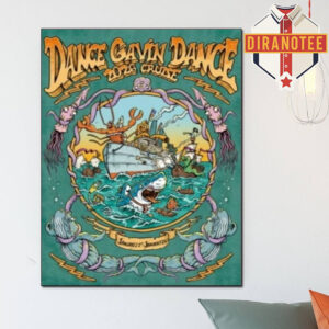 Dance Gavin Dance Show Poster Cruise Tour 2026 In Miami FL To Costa Maya Mexico On January 22-26 2026 Home Decor Poster Canvas
