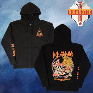 Def Leppard Las Vegas 2026 Merch Live Las Vegas Residency Unisex Zip Hoodie