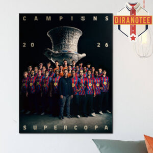 FC Barcelona Are Supercopa 2026 Campions Home Decor Poster Canvas
