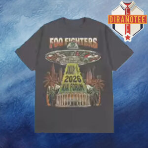 Foo Fighters Los Angeles Merch Venues Tee At KIA Forum On January 14 2026 Charcoal Unisex T-Shirt