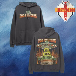 Foo Fighters Merch Venues In Los Angeles At KIA Forum On January 14 2026 Charcoal Unisex Hoodie