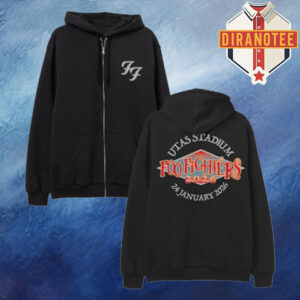 Foo Fighters Tasmania 2026 Merch At Utas Stadium In Tasmania On January 24 2026 Unisex Zip Hoodie