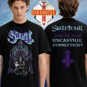 Ghost Band Merch Tee Skeletour 2026 At Uncasville In Connecticut On January 28 Two Sided Unisex T-Shirt