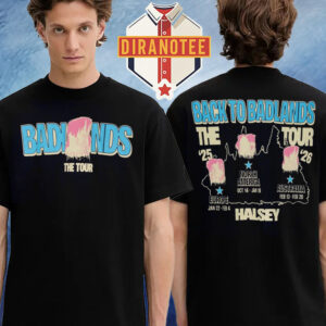 Halsey Merch Tee Back To Badlands The Tour 2025 2026 Two Sided Unisex T-Shirt