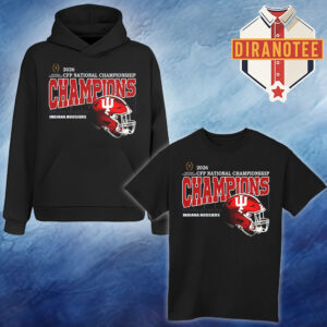 Indiana Hoosiers Are 2026 College Football Playoff National Champions Helmet On January 19 2026 In Miami Fl Unisex Hoodie T-Shirt