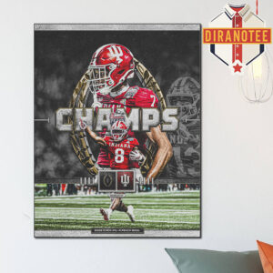 Indiana Hoosiers Are Peach Bowl 2026 Champions NCAA Home Decor Poster Canvas