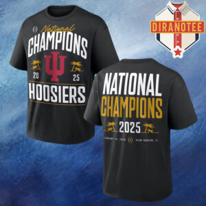 Indiana Hoosiers College Football Playoff 2025 National Champions Locker Room Two Sided Unisex T-Shirt