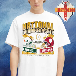 Indiana Hoosiers Vs Miami Huricanes Are 2026 College Football Playoff National Champions Helmet On January 19 2026 In Miami Fl Unisex T-Shirt
