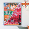 Indiana Hoosiers Vs Miami Hurricanes College Football Playoff 2025 National Championship Matchup Home Decor Poster Canvas