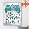 Jacksonville Jaguars Win 2025 AFC South Champions NFL Home Decor Poster Canvas