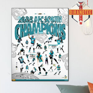 Jacksonville Jaguars Are 2025 AFC South Champions NFL 2026 Home Decor Poster Canvas