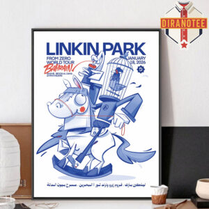 Linkin Park From Zero World Tour 2026 Poster In Bahrain At Sakhir Beyon Al Dana Amphitheatre On January 18 2026 Home Decor Poster Canvas