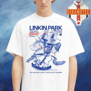 Linkin Park From Zero World Tour 2026 Poster In Bahrain At Sakhir Beyon Al Dana Amphitheatre On January 18 2026 Unisex T-Shirt
