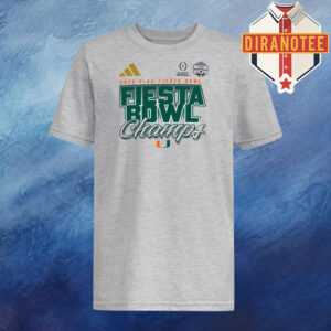 Miami Hurricanes Adidas College Football Playoff 2026 Fiesta Bowl Champions Unisex T-Shirt