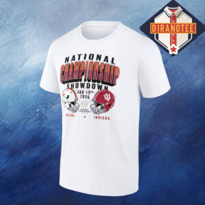 Miami Hurricanes Vs Indiana Hoosiers College Football Playoff 2026 National Championship Game Matchup Total Showdown Unisex T-Shirt