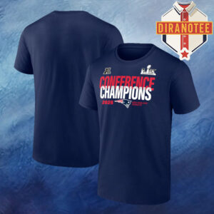 New England Patriots Fanatics 2025 AFC Champions Right Side Draw Unisex T-Shirt