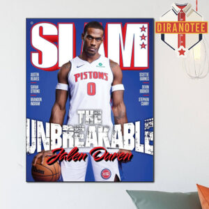 SLAM 260 Cover Poster Jalen Duren Magazine The Unbreakable NBA Home Decor Poster Canvas