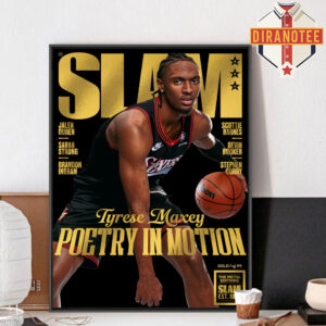 SLAM 260 Gold Metal Cover Poster Tyrese Maxey Poetry In Motion Magazine Home Decor Poster Canvas