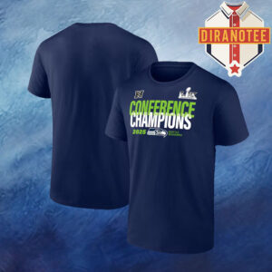 Seattle Seahawks Fanatics 2025 NFC Champions Right Side Draw Unisex T-Shirt
