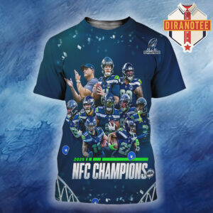 Seattle Seahawks NFC Champions NFL Super Bowl LX 2026 All Over Print Shirt