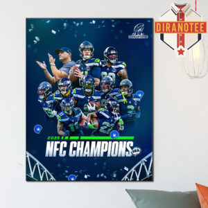 Seattle Seahawks NFC Champions NFL Super Bowl LX 2026 Home Decor Poster Canvas
