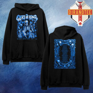 The Offspring Merch Sitting Skeleton 2026 Tour Unisex Hoodie