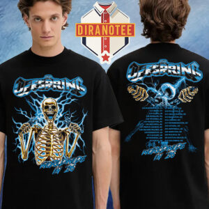 The Offspring Merch Tee Spark Plug Skeleton 2026 Tour Two Sided Unisex T-Shirt