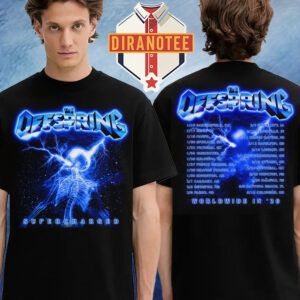 The Offspring Merch Tee Supercharged Skeleton 2026 Tour Two Sided Unisex T-Shirt