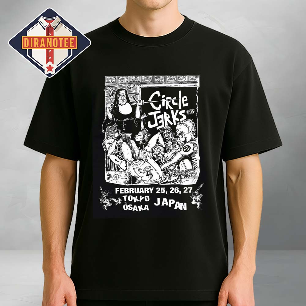 Circle Jerks Japan 2026 Tokyo Osaka February 25 26 27 Tour Unisex T-Shirt Circle Jerks Japan 2026 Tokyo Osaka February 25 26 27 Tour Unisex T-Shirt