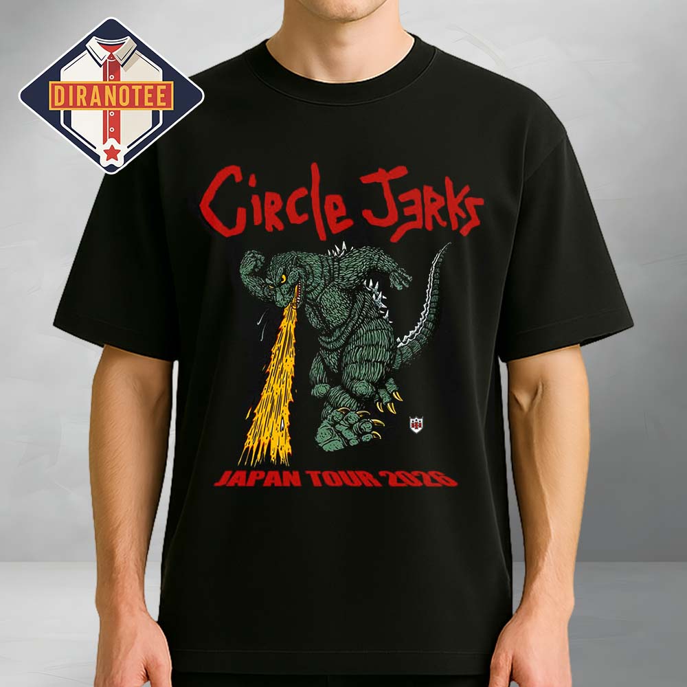 Circle Jerks Japan Tour 2026 Godzilla Graphic Tokyo Osaka Unisex T-Shirt Circle Jerks Japan Tour 2026 Godzilla Graphic Tokyo Osaka Unisex T-Shirt