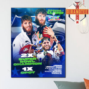 Cooper Kupp Is In Legendary Company 2x Super Bowl Champions 1x Opoy Home Decor Poster Canvas