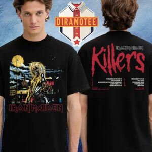 Iron Maiden Merch Tee Killers 45 Tracklist Two Sided Unisex T-Shirt