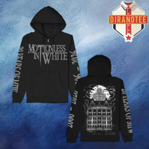Motionless In White Throwback Logo Merch Unisex Zip Up Hoodie