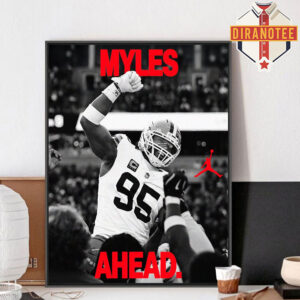 Myles Garrett Cleveland Browns X Jordan Myles Ahead Home Decor Poster Canvas
