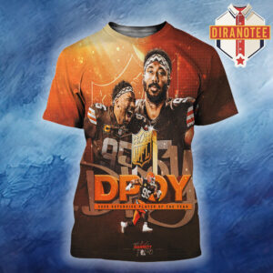 Myles Garrett Is Defensive Player Of The Year 2025 NFL All Over Print Shirt