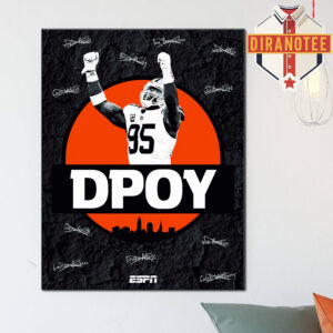 Myles Garrett Is The 2025 NFL Defensive Player Of The Year Home Decor Poster Canvas